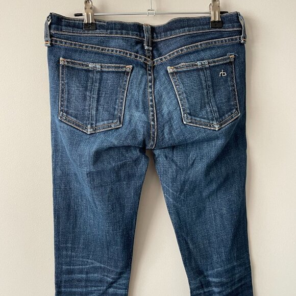 Rag & Bone Straight Leg Denim Jeans Mid Rise Medium Wash Blue 26 - Picture 8 of 11